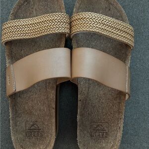 Reef Beige Sandals with Braided Strap